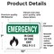Signmission In Case Of Fire Exit Call 9-1-1 Emergency Sign, Vinyl Decal, 10in W x 7in L, 2PK OS-2PACK-EM-D-710-L-10340 - alternate 5